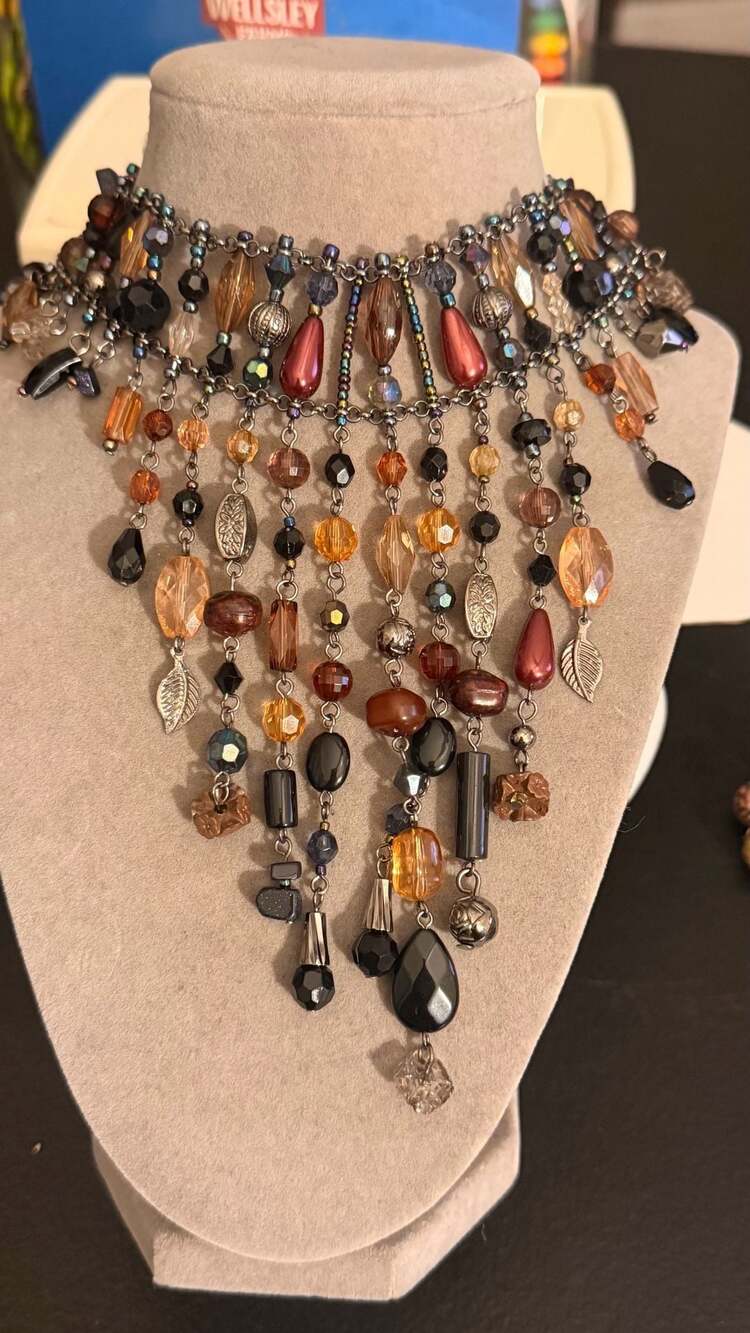 Vintage Waterfall Bib Necklace